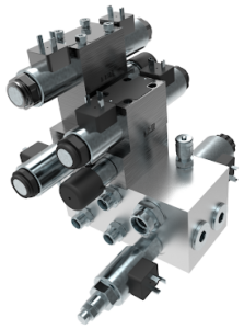 integrated hydraulic manifold block assembly