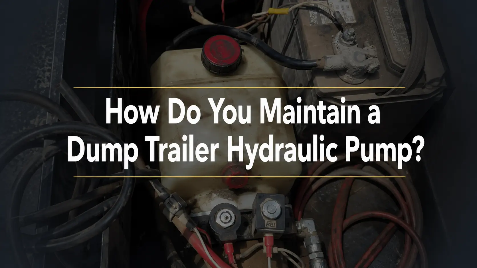 dump trailer hydraulic pump maintenance cover