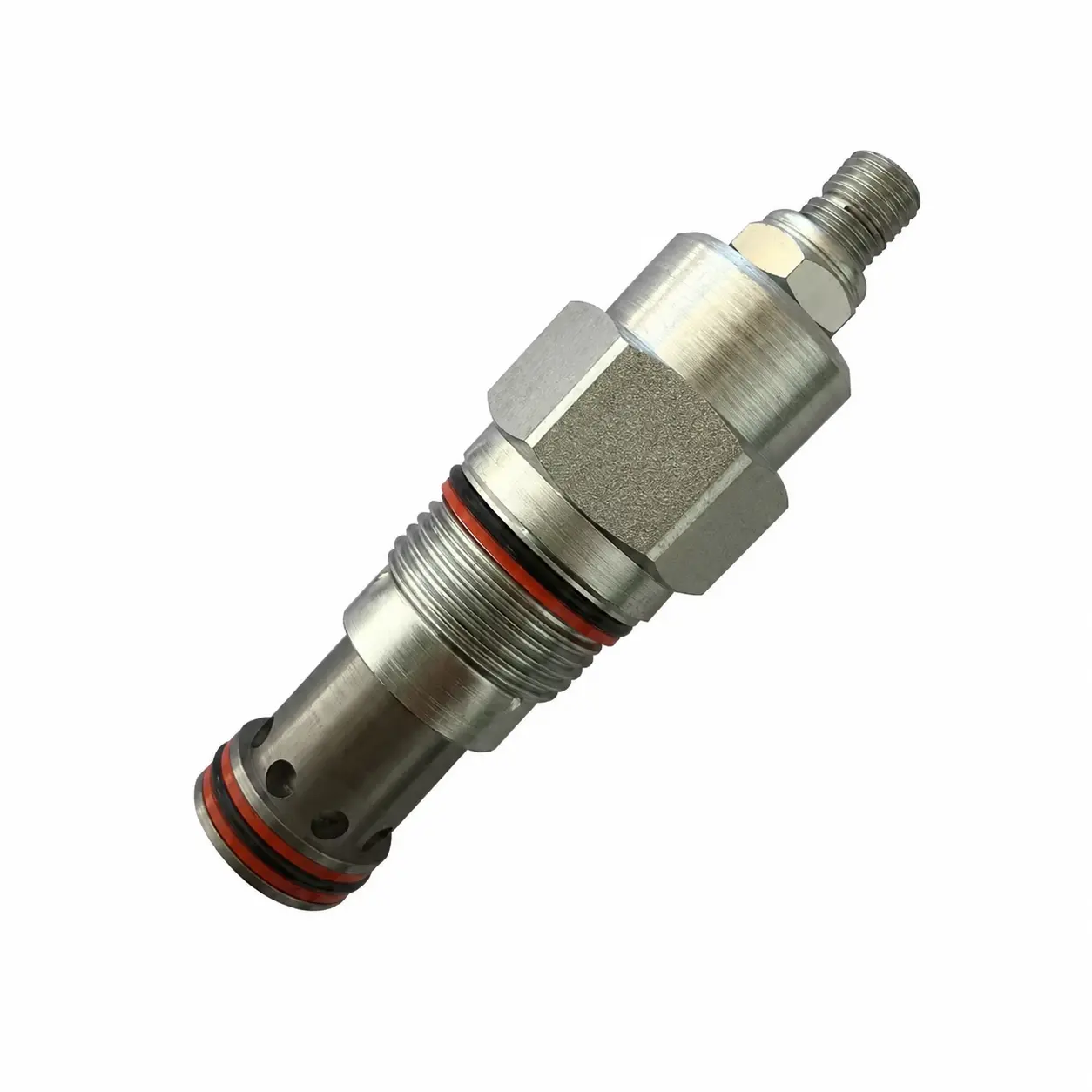 sun hydraulic pressure relief valve replacement cartridge component sun hydraulic pressure relief valve replacement cartridge showing industrial valve component used as substitute for Sun Hydraulics pressure relief valve systems
