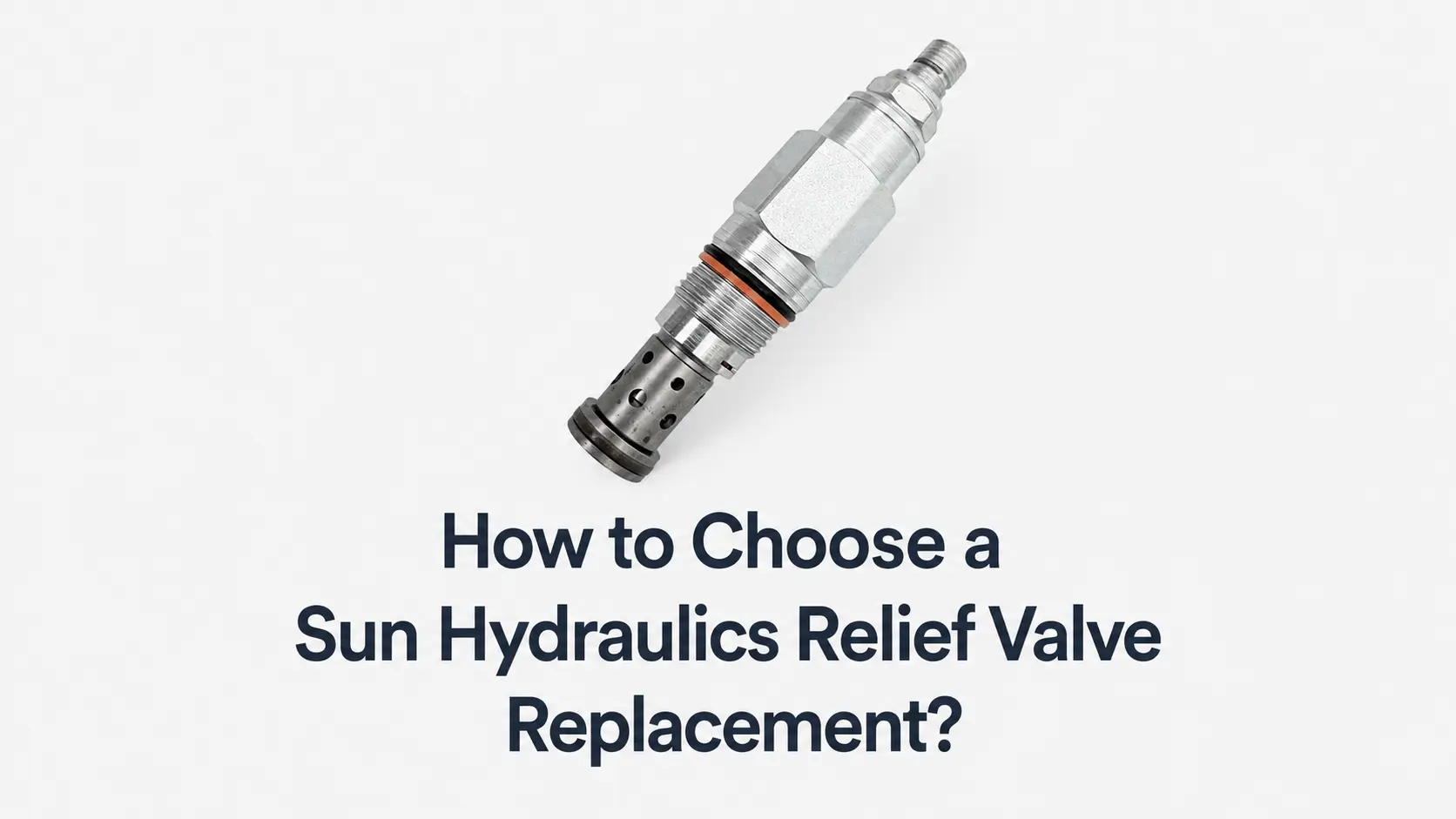 sun hydraulics relief valve replacement guide showing how to choose a replacement hydraulic relief valve cartridge for industrial systems