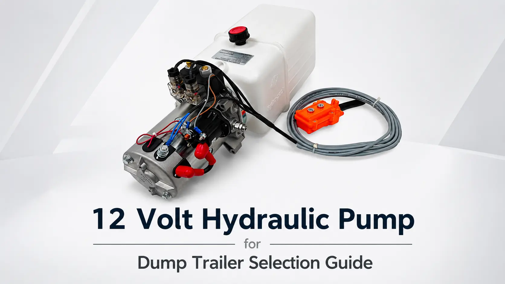 12 volt hydraulic pump for dump trailer selection guide with double-acting power unit and remote control