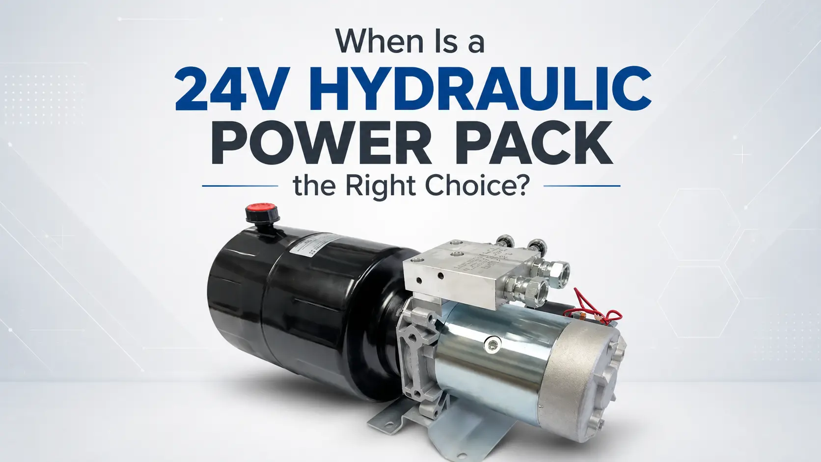 24V hydraulic power pack for mobile and industrial hydraulic applications